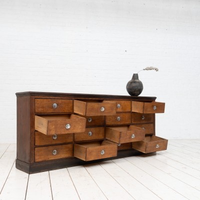 Oak cabinet with drawers
