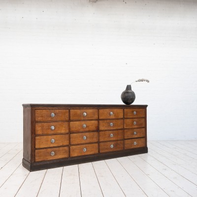 Oak cabinet with drawers