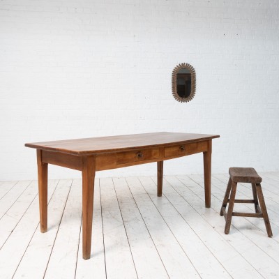 Farmhouse table with spindle legs, early 20th century