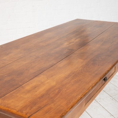 Farmhouse table with spindle legs, early 20th century