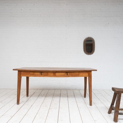 Farmhouse table with spindle legs, early 20th century