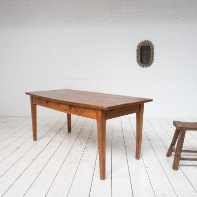 Farmhouse table with spindle legs, early 20th century