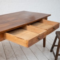 Farmhouse table with spindle legs, early 20th century