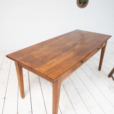 Farmhouse table with spindle legs, early 20th century