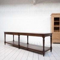 Impressive oak draper's table, France 1920