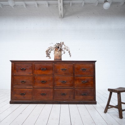 Wooden haberdashery cabinet, 1900 France