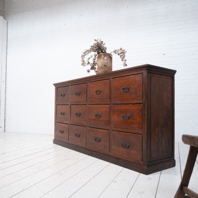 Wooden haberdashery cabinet, 1900 France
