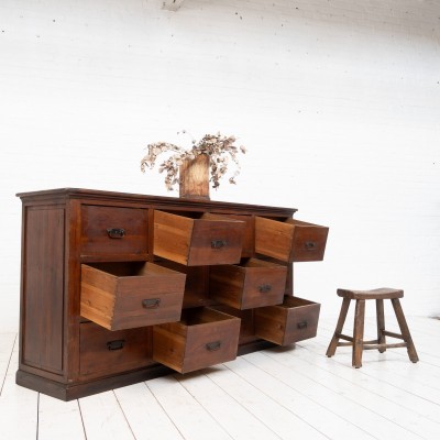 Wooden haberdashery cabinet, 1900 France