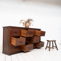 Wooden haberdashery cabinet, 1900 France