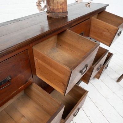 Wooden haberdashery cabinet, 1900 France