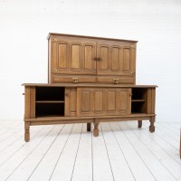 GUILLERME et CHAMBRON oak sideboard France c.1960 furniture proposed by ECLECTIQUE ANTIQUE antique dealer.