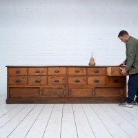 French cabinet with drawers and sliding doors c. 1930