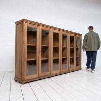 Grande vitrine en chêne, début 20ème