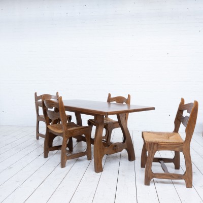 Table en chêne 1950
