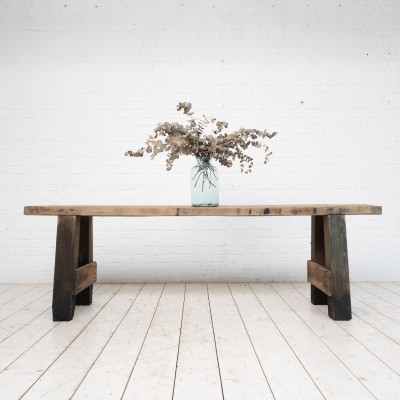Console primitive hêtre et chêne