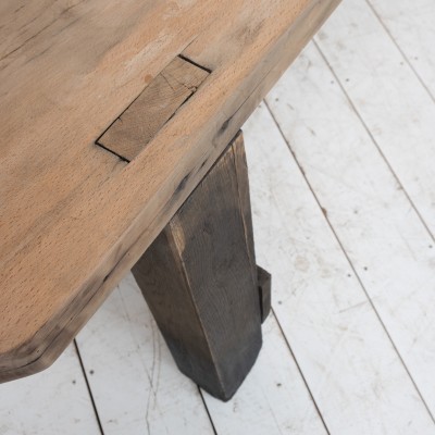 Console primitive hêtre et chêne