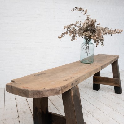 Console primitive hêtre et chêne