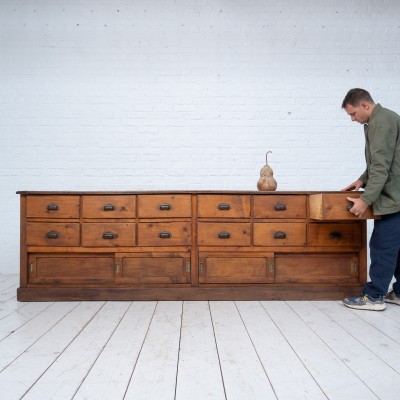 French cabinet with drawers and sliding doors c. 1930