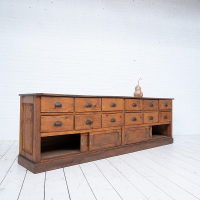 French cabinet with drawers and sliding doors c. 1930