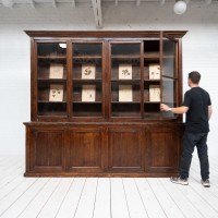 Large 8-door French bookcase, 1920