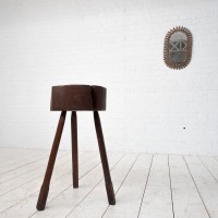 Table d'appoint brutaliste en bois, 19ème
