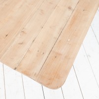 Ancienne table de ferme pieds fuseaux, début 20ème