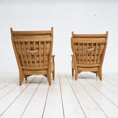 Paire de fauteuils GUILLERME et CHAMBRON France VERS 1960