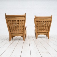 Paire de fauteuils GUILLERME et CHAMBRON France VERS 1960