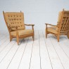 Paire de fauteuils GUILLERME et CHAMBRON France VERS 1960