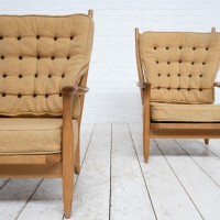 Paire de fauteuils GUILLERME et CHAMBRON France VERS 1960