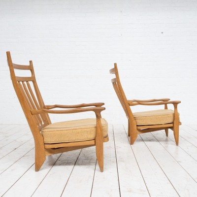 Paire de fauteuils GUILLERME et CHAMBRON France VERS 1960