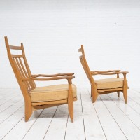 Paire de fauteuils GUILLERME et CHAMBRON France VERS 1960