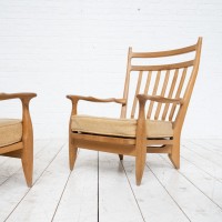 Paire de fauteuils GUILLERME et CHAMBRON France VERS 1960