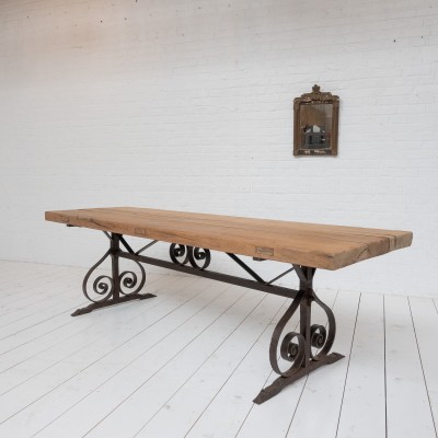 Large 19th-century oak monastery table
