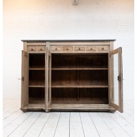 Oak and bluestone display cabinet, early 20th century