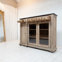 Oak and bluestone display cabinet, early 20th century