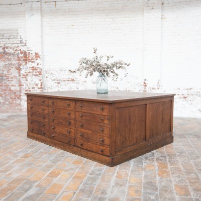 Double-sided oak island unit, 1920s