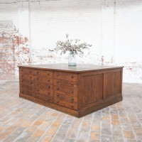 Double-sided oak island unit, 1920s