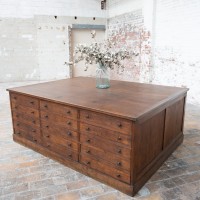 Double-sided oak island unit, 1920s