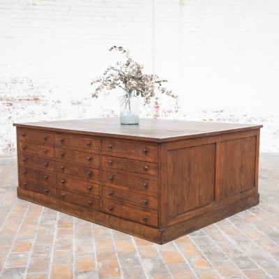 Double-sided oak island unit, 1920s