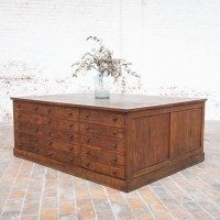 Double-sided oak island unit, 1920s