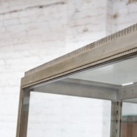 Pair of Art Deco brass display cabinets, 1920s