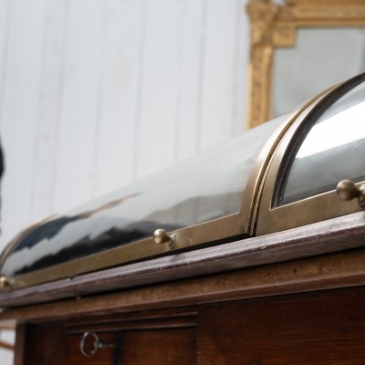 Impressive brass display cabinet, 1920s