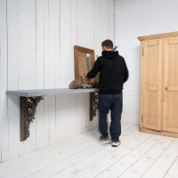 Large stone console table, 19th century