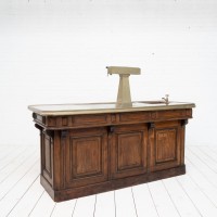 Ancien bar en bois et cuivre, 1920