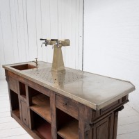 Ancien bar en bois et cuivre, 1920