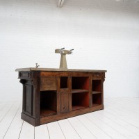 Ancien bar en bois et cuivre, 1920