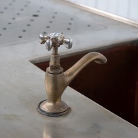 Antique wooden and copper bar, 1920.