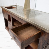 Antique wooden and copper bar, 1920.