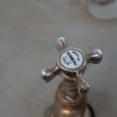 Ancien bar en bois et cuivre, 1920